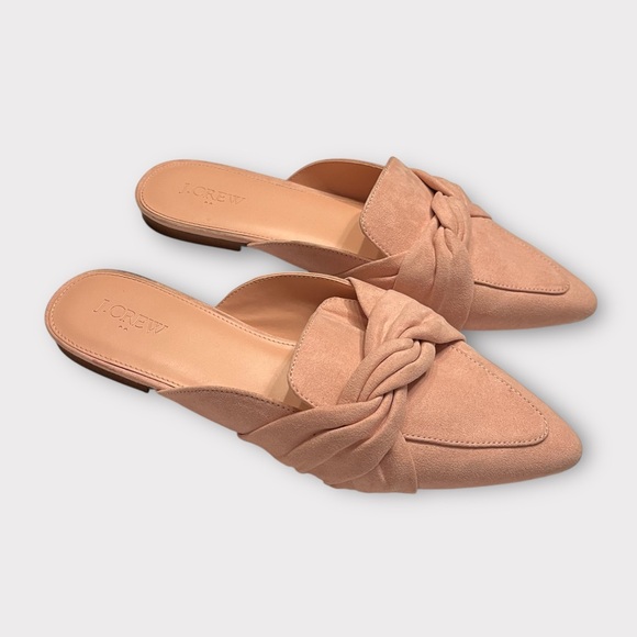 J. Crew Shoes - J. CREW Blush Suede Pointed Toe Mules Size 9.5